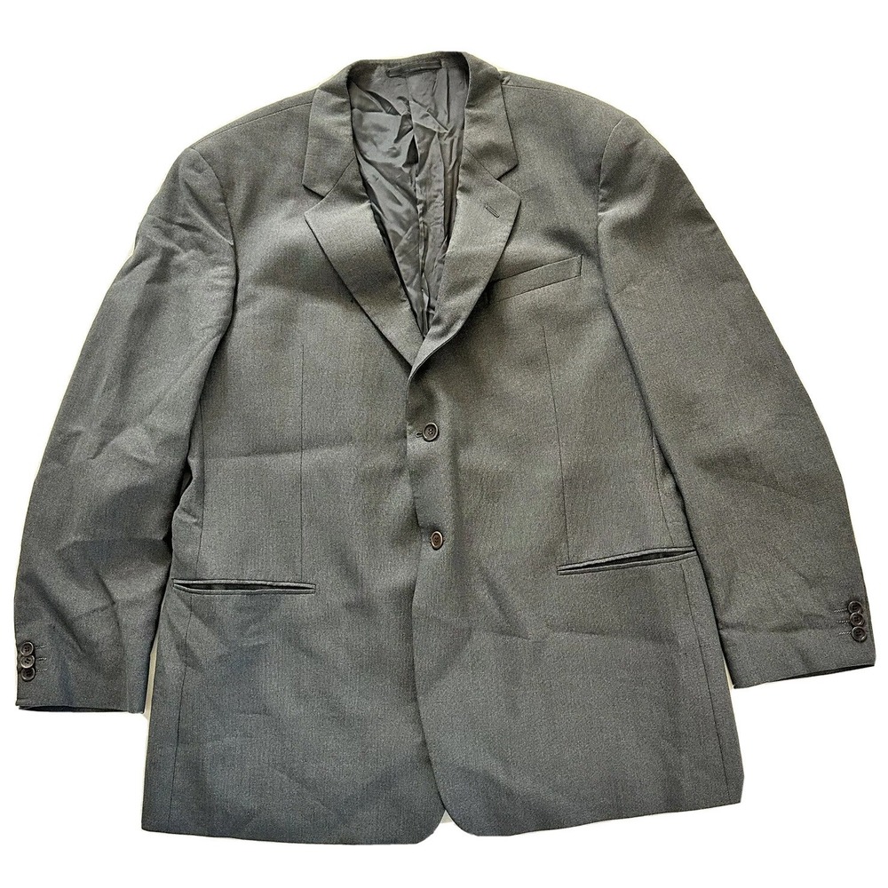 Armani Suit Jacket Men's 46R Collezioni Italian Modern Charcoal Gray Suit Jacket
